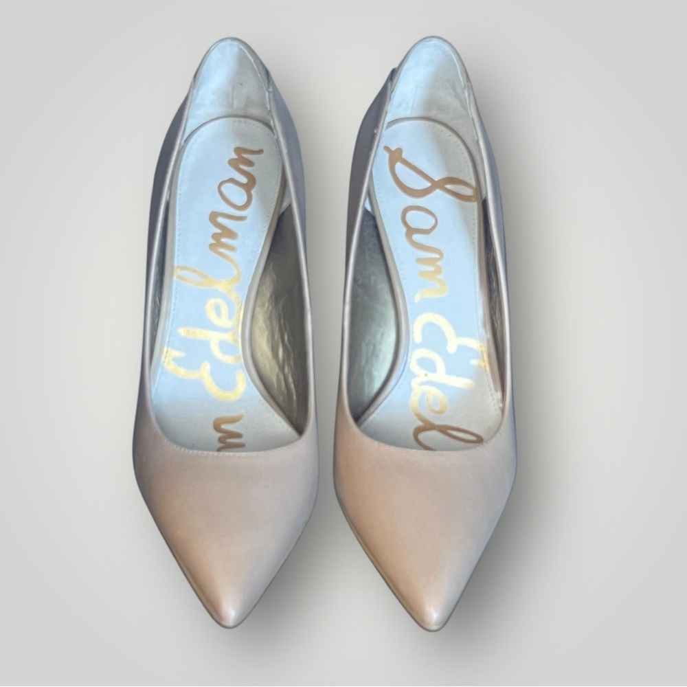 Sam Edelman Pointed Toe Tan Leather Stiletto Heels Women’s Size 7